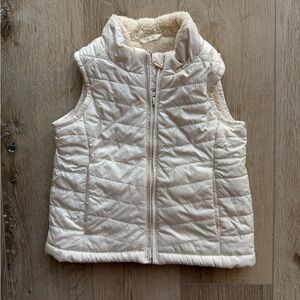 Cream Baby Gap‎ Fleece Lined Puffer Vest size 2